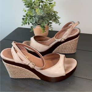 KEYS Italian Leather, Made in Italy, Wedge Heels Size 37 / US 7